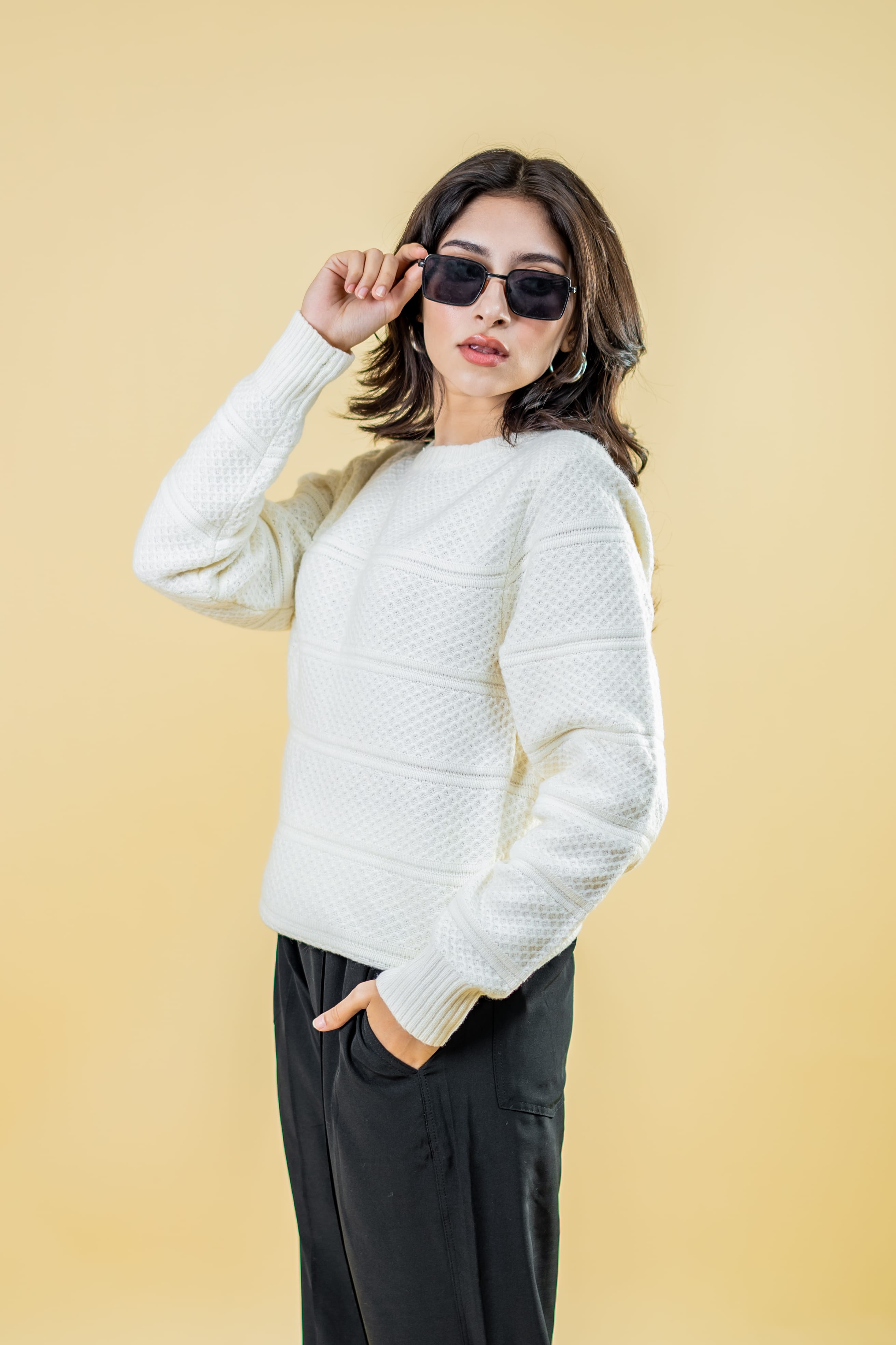 Mad Koffee Sweater Polyamide Sweater: White