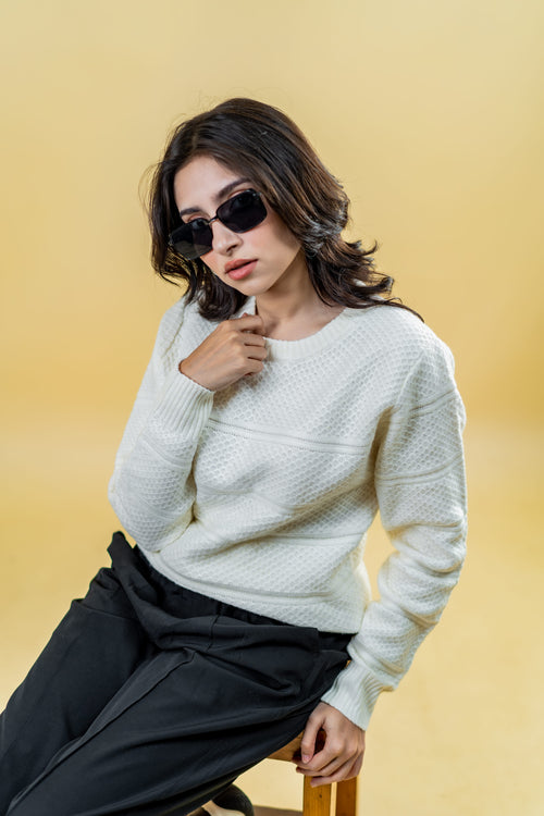 Load image 1 in gallery view. Mad Koffee Sweater Polyamide Sweater: White