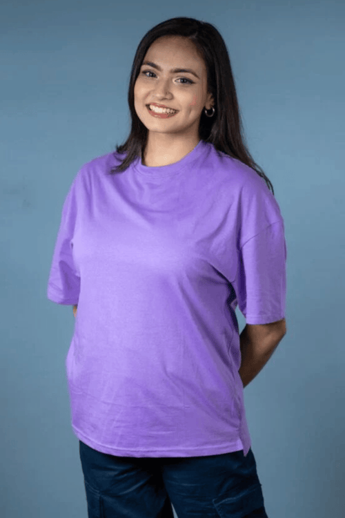 Load image 1 in gallery view. Mad Koffee T-shirt Oversized Drop Shoulder T-Shirt – Lavender