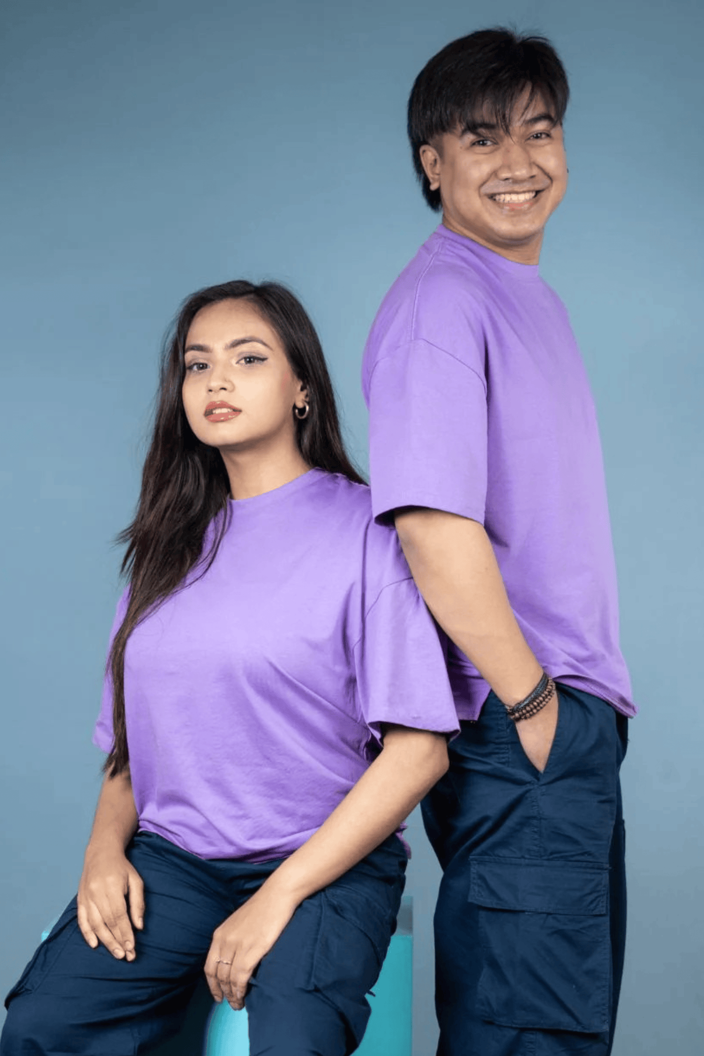 Mad Koffee T-shirt Oversized Drop Shoulder T-Shirt – Lavender