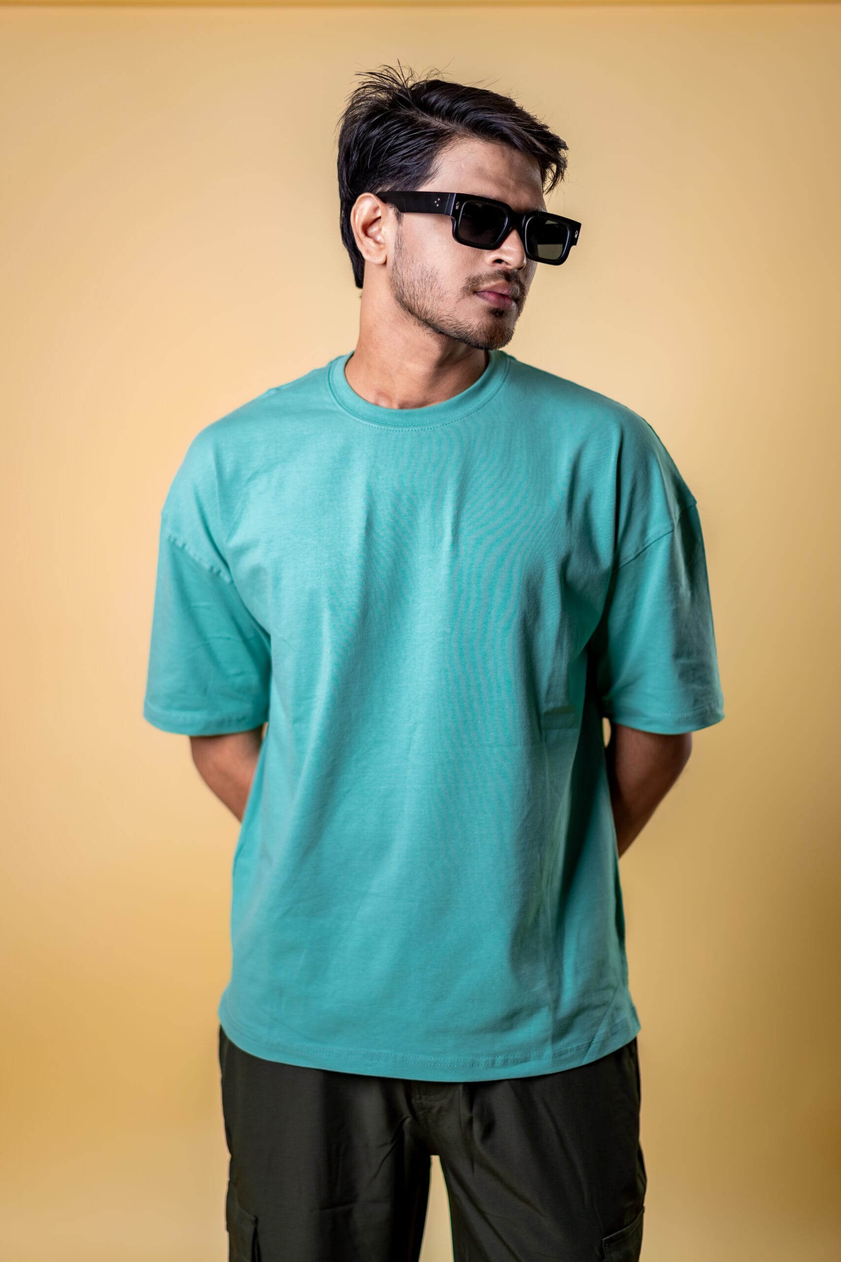 Mad Koffee T-shirt Oversized Drop Shoulder T-Shirt – Pastel Green