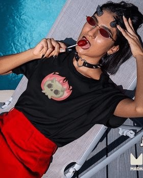 Mad Koffee T-shirts Black / 2XL Cute Devil Mask Regular fit T-shirt
