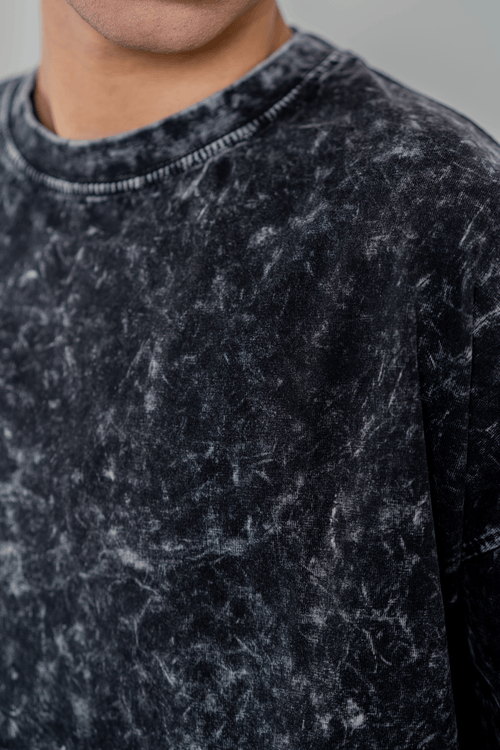 Load image 1 in gallery view. Mad Koffee T-shirts Men’s Full Pour Acid Wash Tee – Washed Black