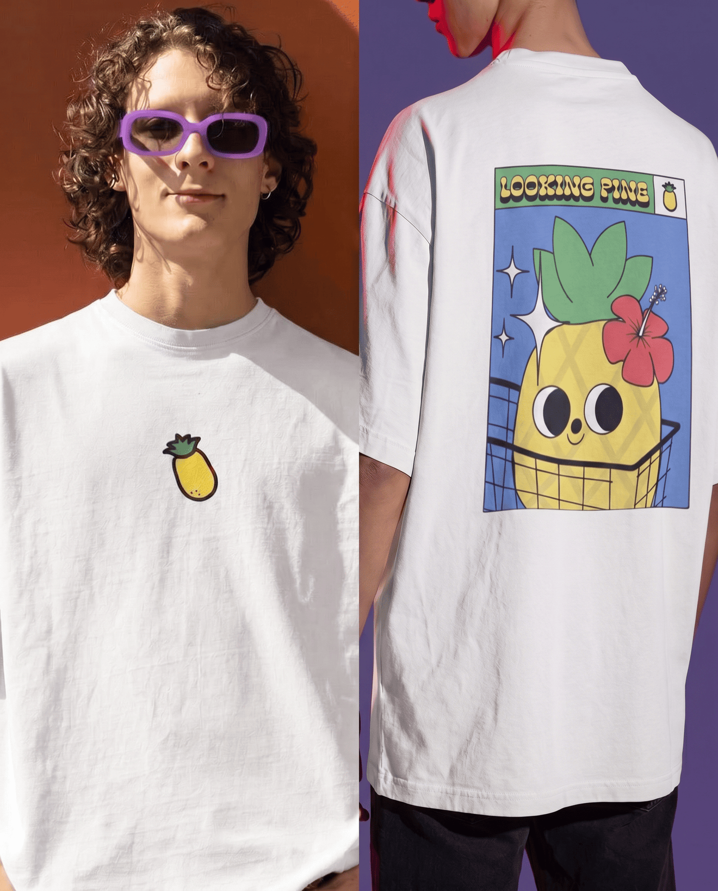 Mad Koffee T-Shirts White / 2XL You're fineapple – Oversized Drop Shoulder T-Shirt
