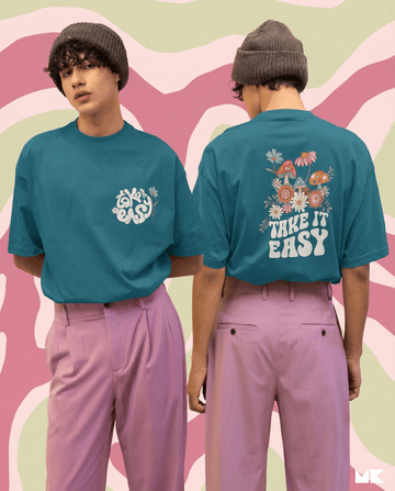 Mad Koffee Teal Green / 2XL Take It Easy- Oversized Drop Shoulder T-shirt