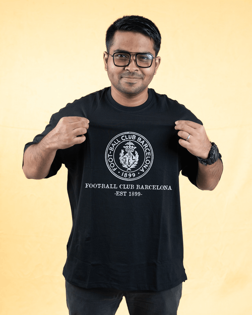 Load image 1 in gallery view. Mad Koffee Talking Tiki-Taka OUR ORIGIN - Talking Tiki-Taka  X  Mad Koffee Merch - Oversized Drop Shoulder T-shirt
