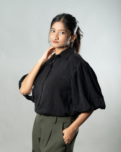 Load image 1 in gallery view. Mad Koffee Tops Airy Drapes Shirt Top for Women – Eclipse