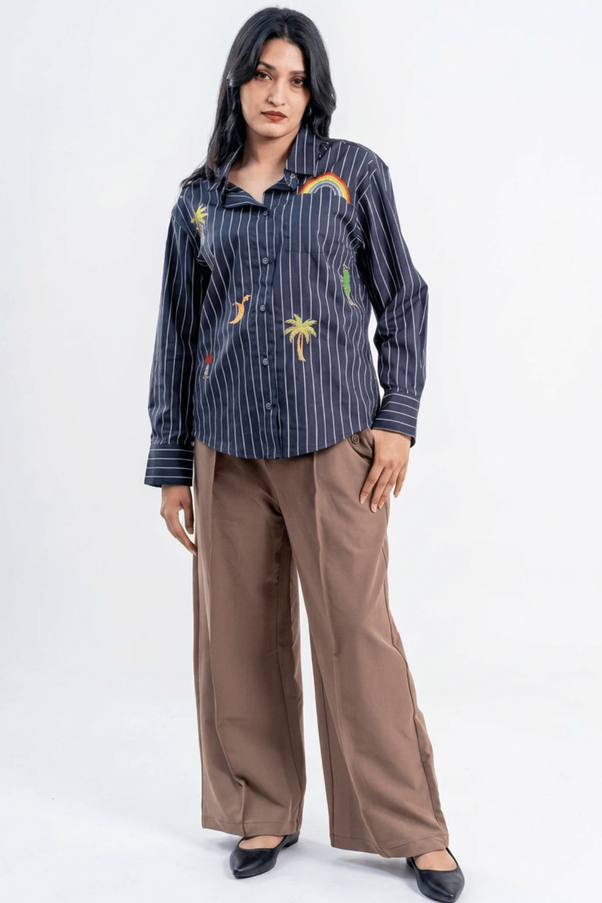 Mad Koffee Women's Flared Pants - Earthy Mocha