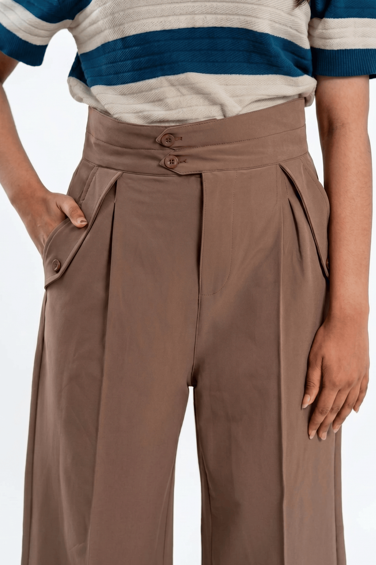 Mad Koffee Women's Flared Pants - Earthy Mocha