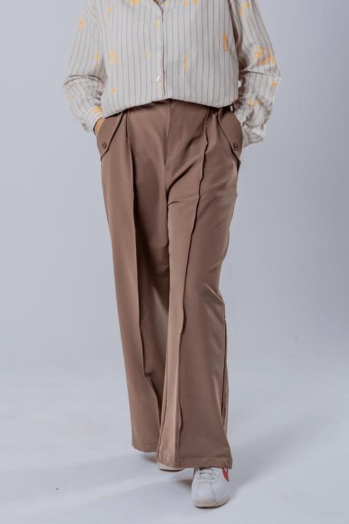 Load image 1 in gallery view. Mad Koffee Women's Flared Pants - Earthy Mocha
