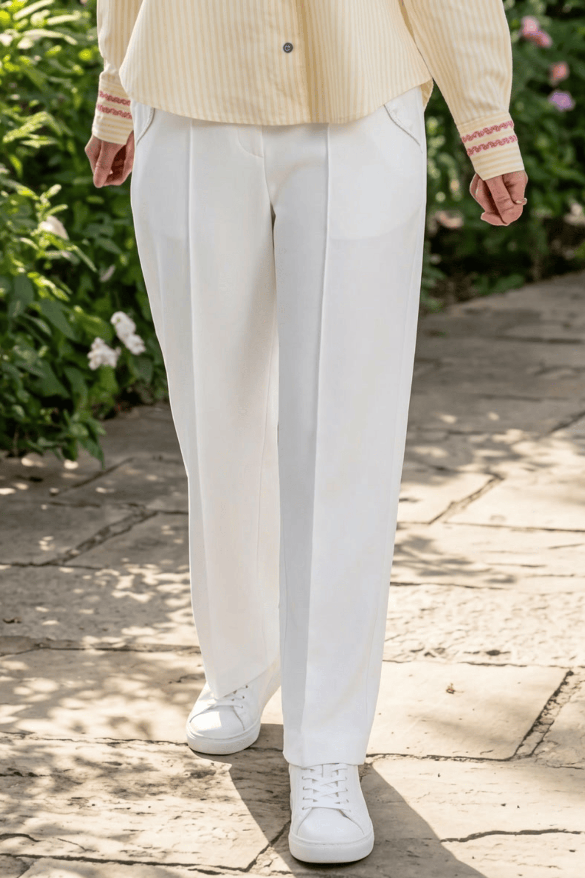 Mad Koffee Women's Flared Pants - White