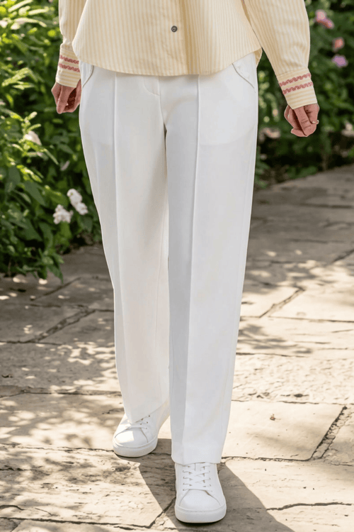 Load image 1 in gallery view. Mad Koffee Women's Flared Pants - White