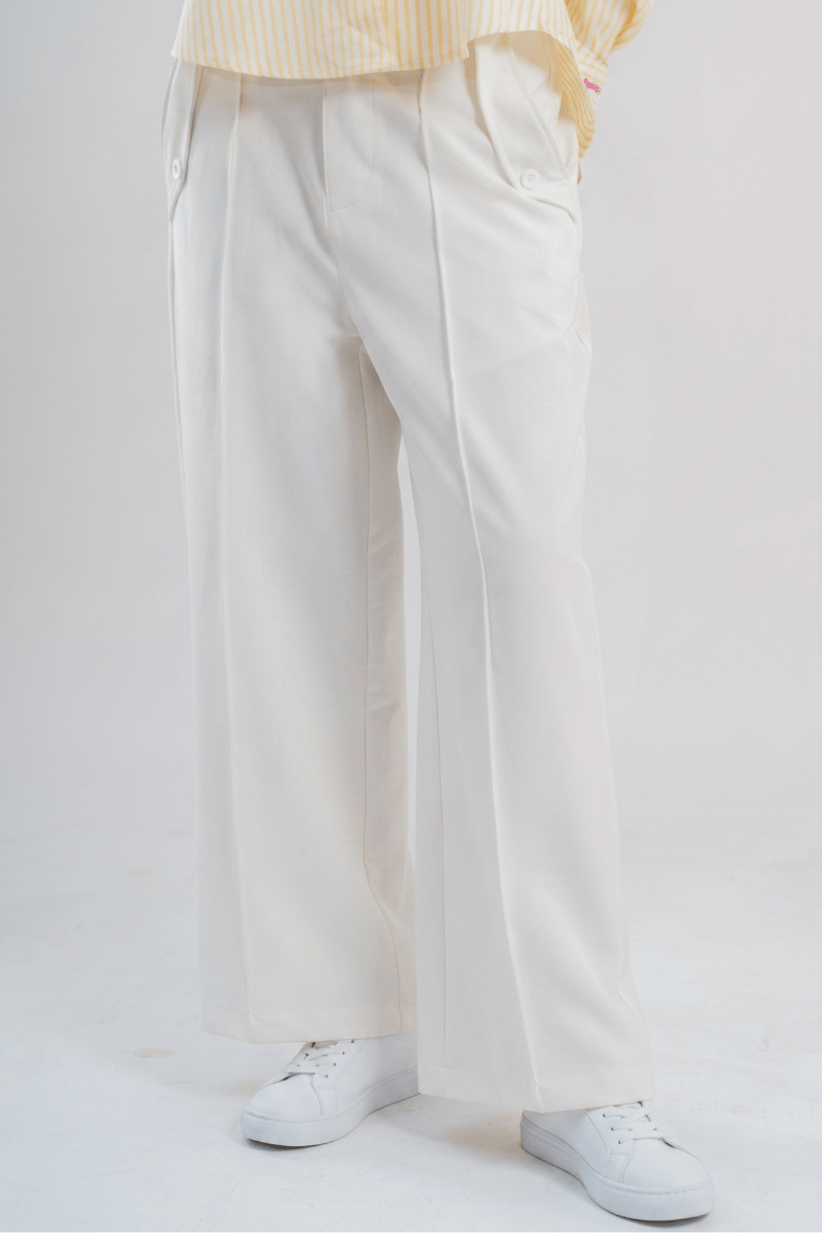 Mad Koffee Women's Flared Pants - White
