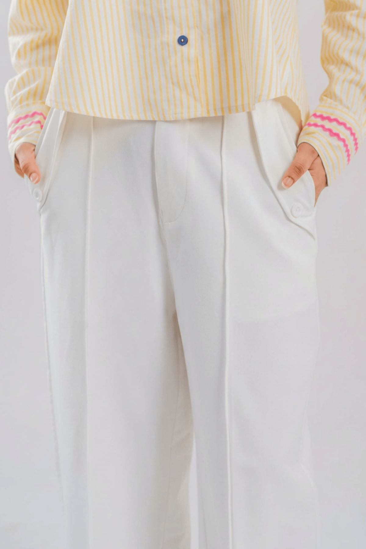Mad Koffee Women's Flared Pants - White