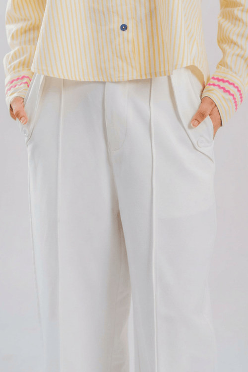 Load image 1 in gallery view. Mad Koffee Women's Flared Pants - White
