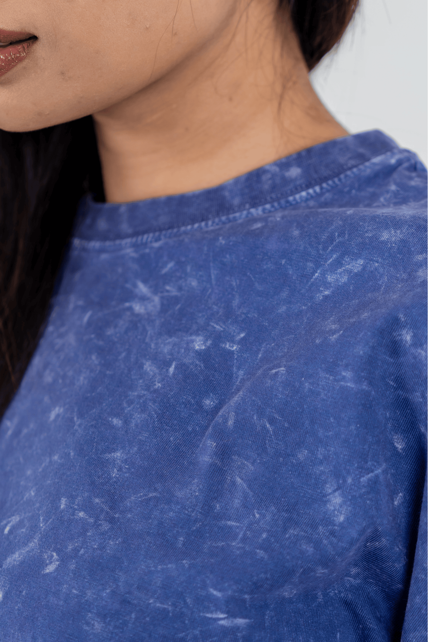 Mad Koffee Women’s Short Pour Acid Wash Tee  – Indigo Brew