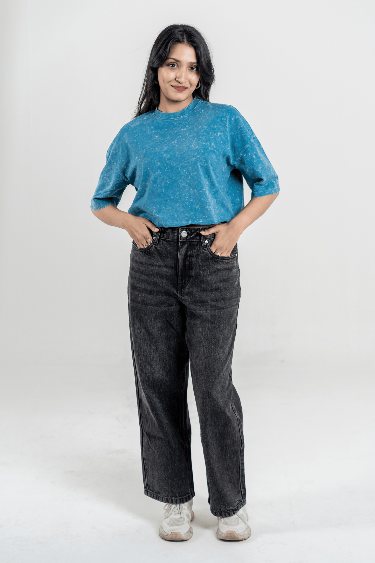 Mad Koffee Women’s Short Pour Acid Wash Tee – Ocean Mineral